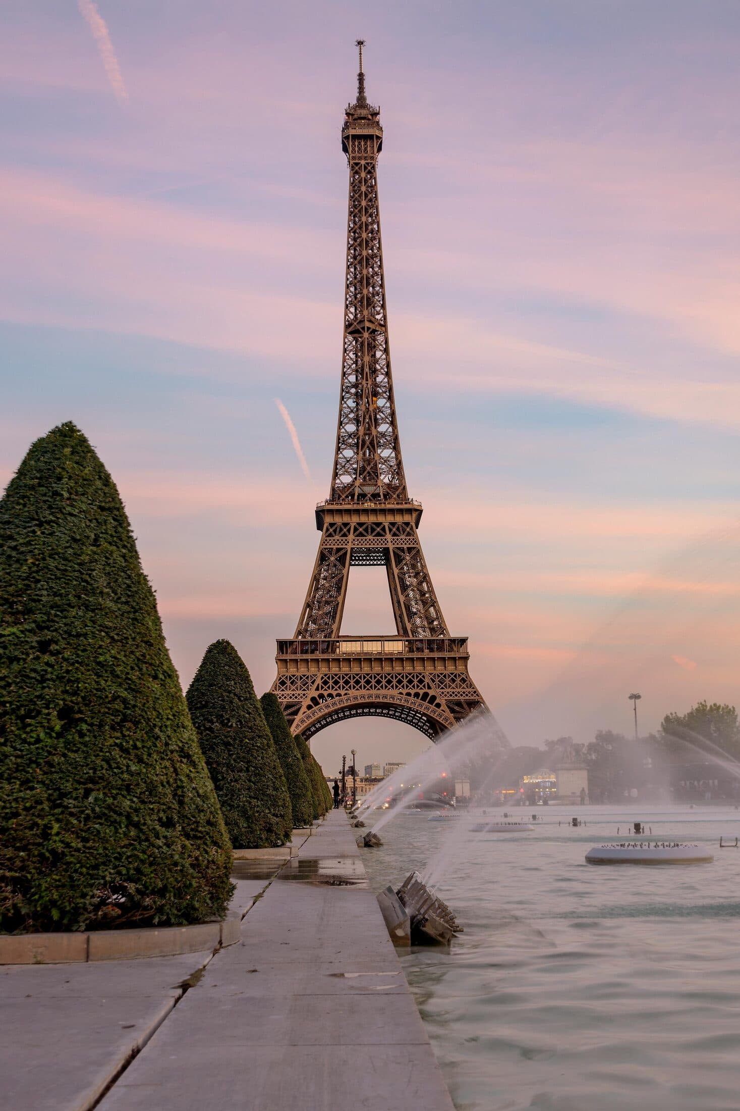 Eiffel Tower at sunset