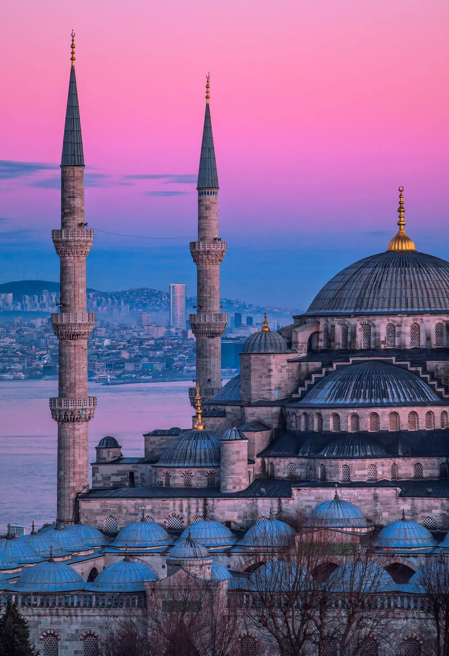 Turkey mosque at sunset